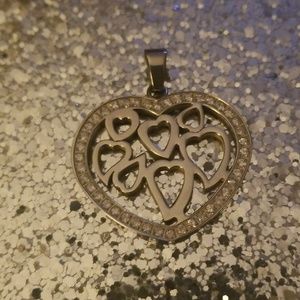 Stainless Steel Hearts Pendant